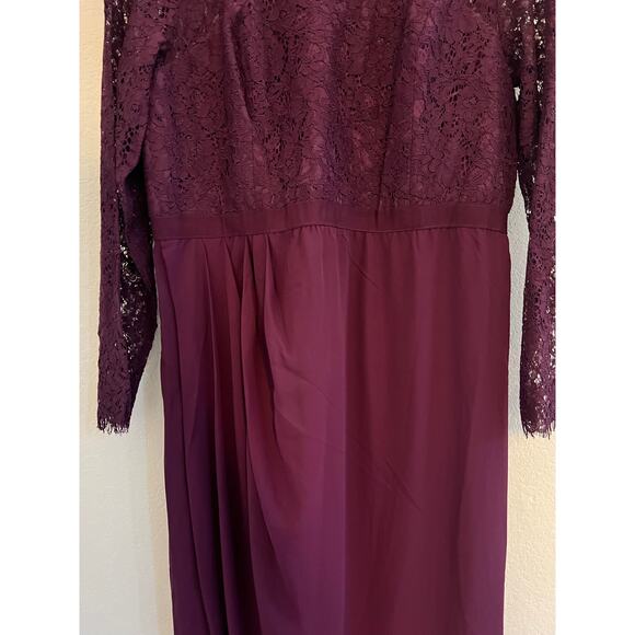 NWT City Chic Elegant Lace Midi Dress Womens Sz 18 Mulberry Whimsigoth Romantic - Picture 10 of 16
